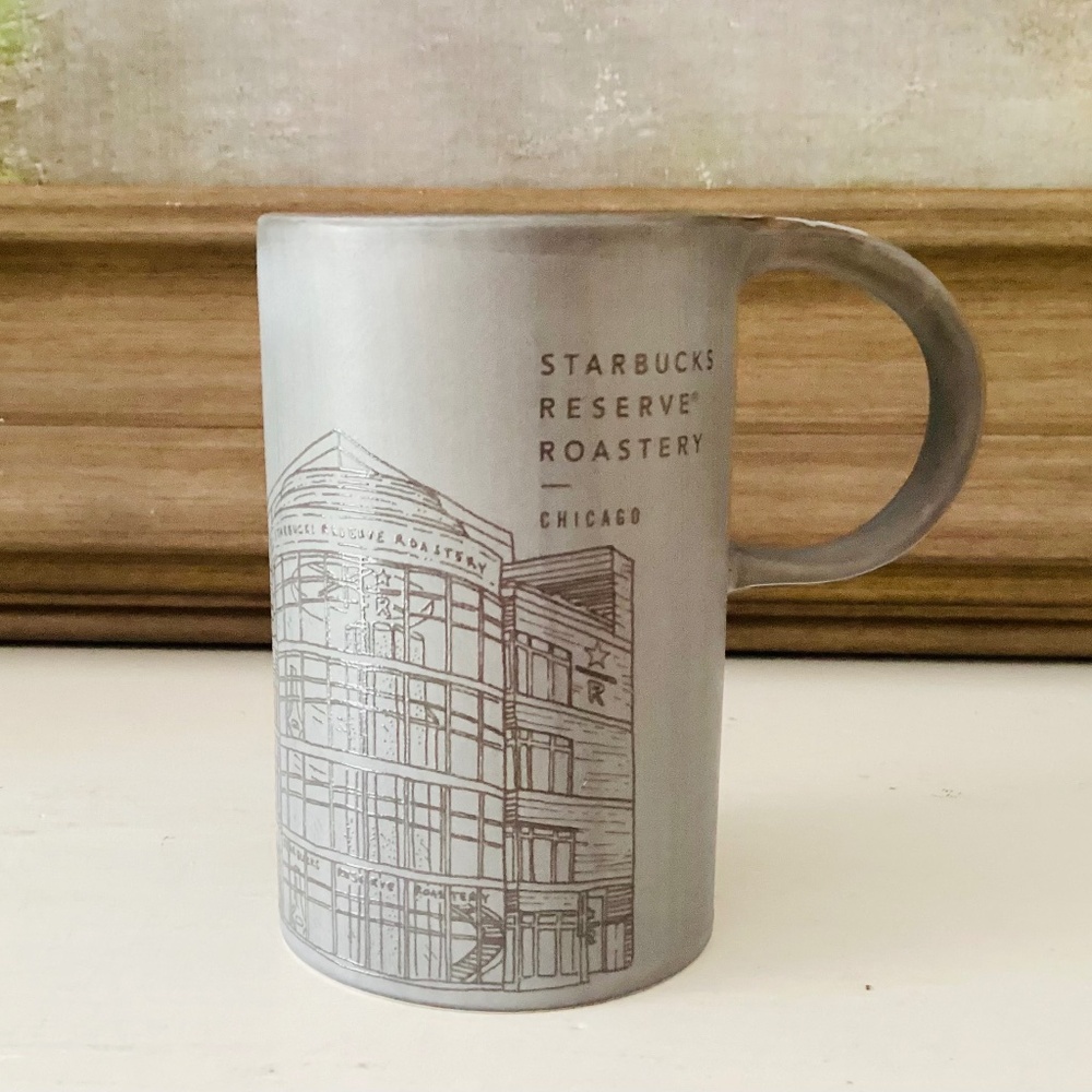 Starbucks Reserve Roastery Chicago Illinois Tall Slate Gray Coffee Tea Mug 10oz